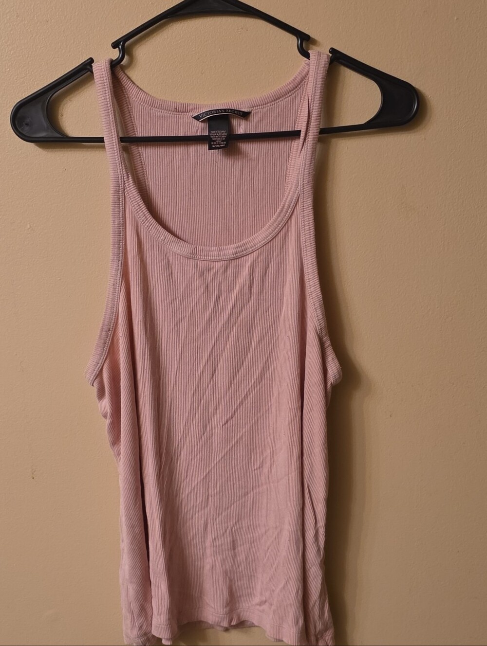 Victoria's Secret Dusty Rose Ribbed Scoop Tank